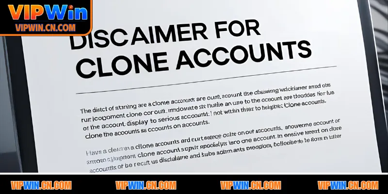 Miễn trừ trách nhiệm tại VIPWIN với những tài khoản giả lừa hệ thống